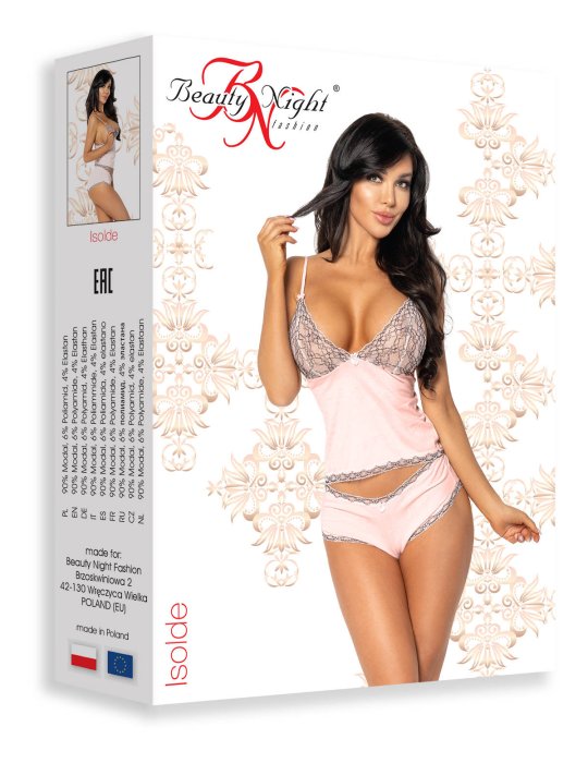 Set Pijamale Femei Sexi Isolde Beauty Night - Roz