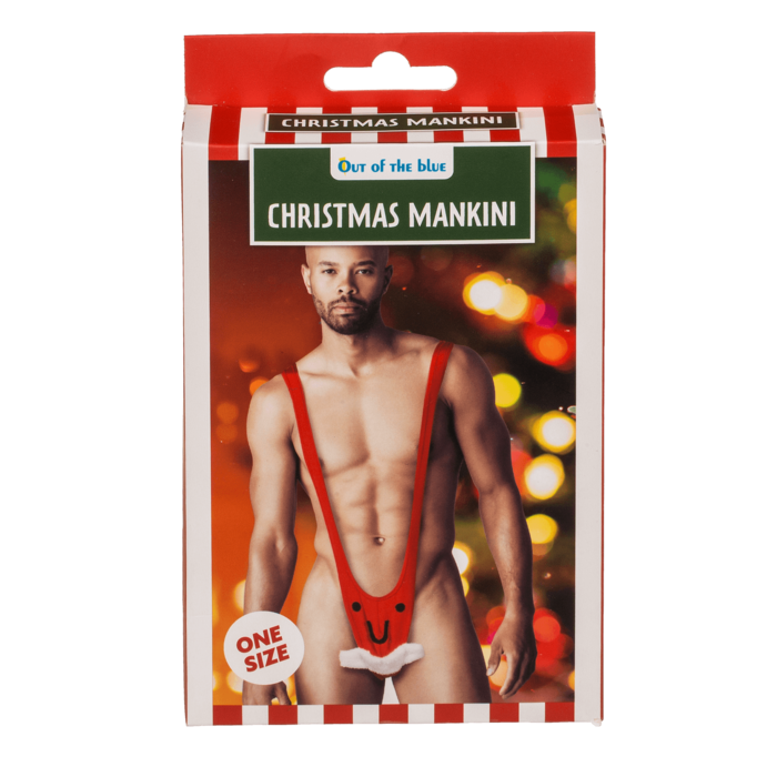 Lenjerie Sexy pentru Barbati "Christmas Mankini" Rosu