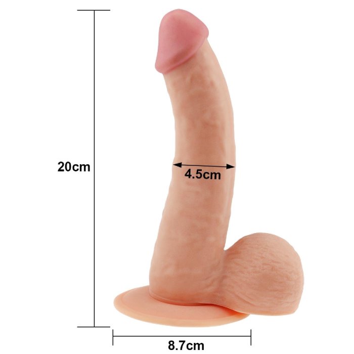 Dildo Realistic Lovetoy "Soft Dude Realistic 8,8" 22,5 cm - Natural##