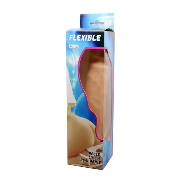 Dildo Baile "Flexible" 24 cm - Natural - vedere laterala