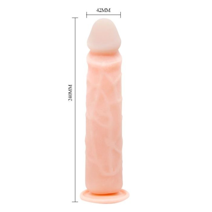 Dildo Baile "Flexible" 24 cm - Natural - detaliu design