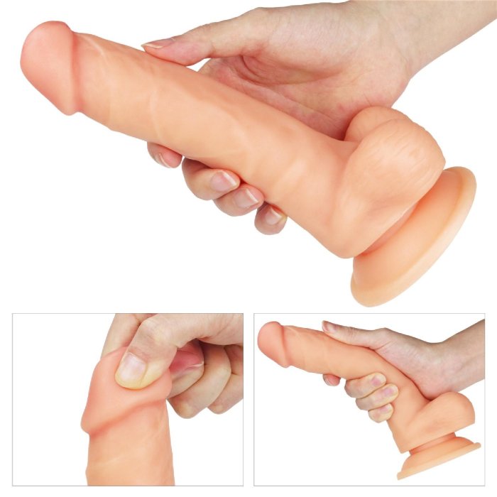 Dildo Realistic Lovetoy "Cyber Piele" 20cm - Natural##