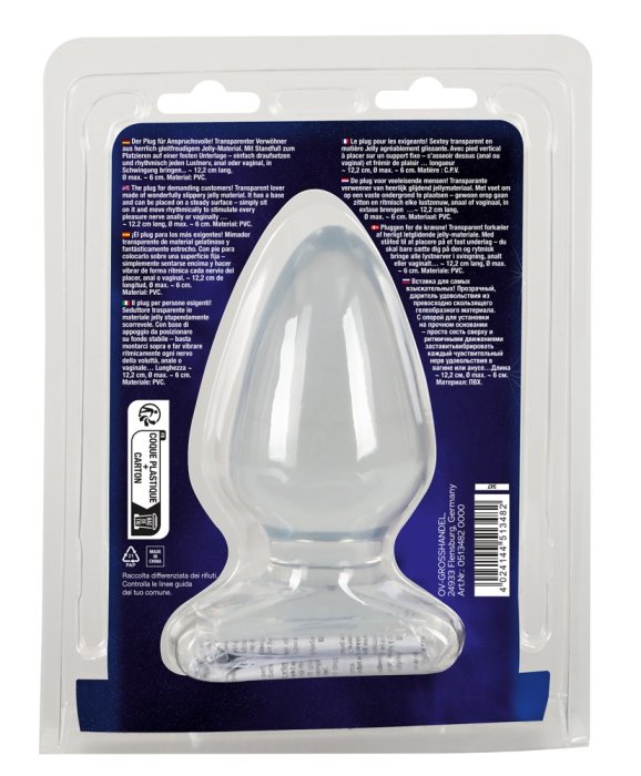 Dildo Anal Crystal Clear Big Plug - vedere de ansamblu