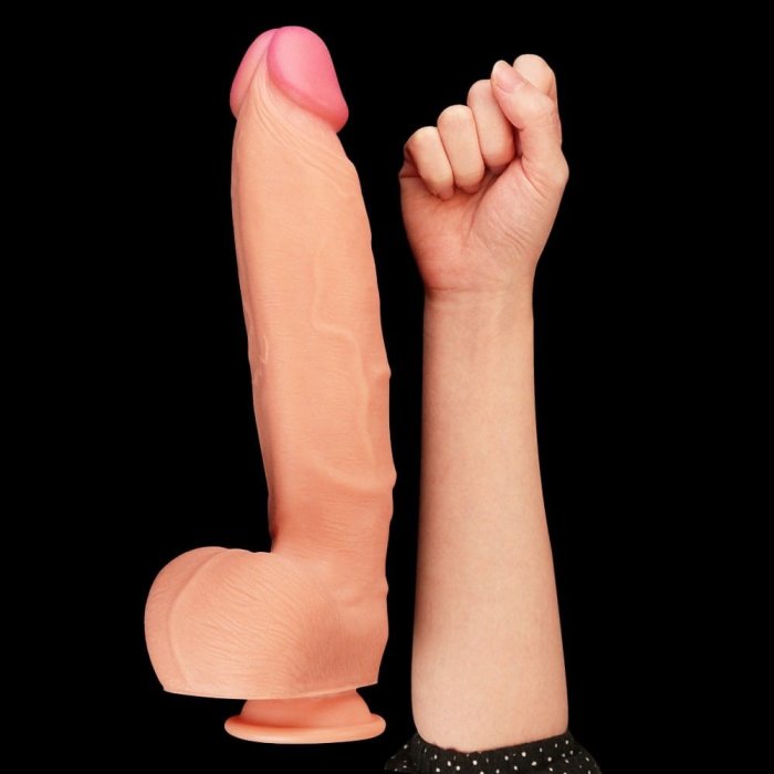 Dildo Lovetoy "Cock King Size XXL" 31 cm - Natural - detaliu ambalaj