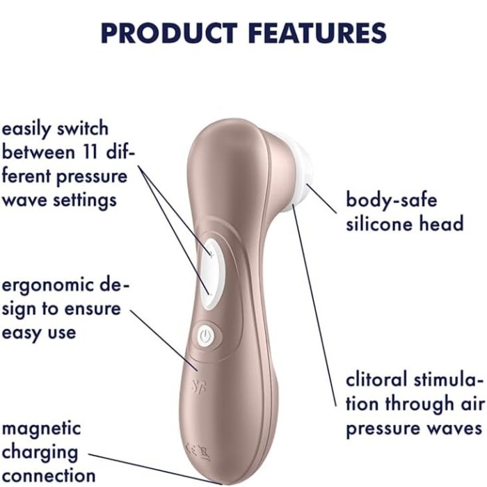 Vibrator Satisfyer »Pro 2« Generation 2, Auriu - detaliu design