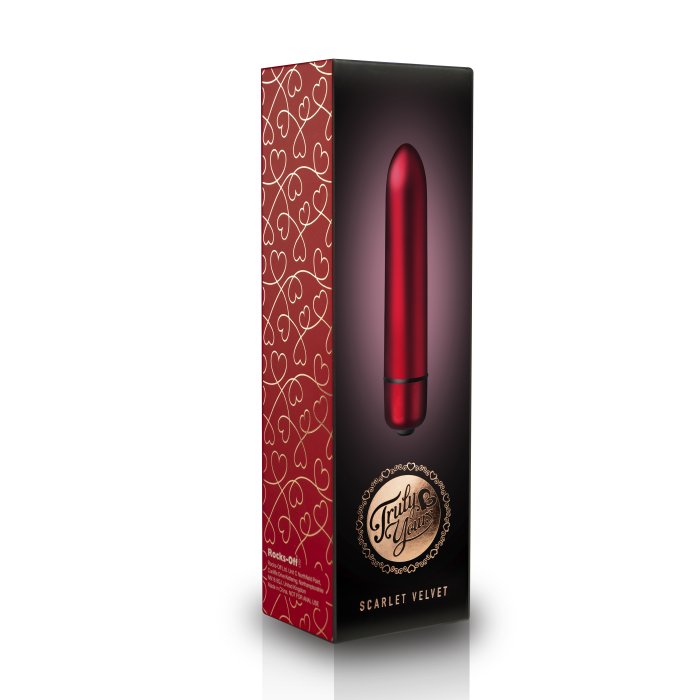 Mini Vibrator Rocks-Off »Scarlet Velvet« 16,2 cm - Rosu - vedere frontala