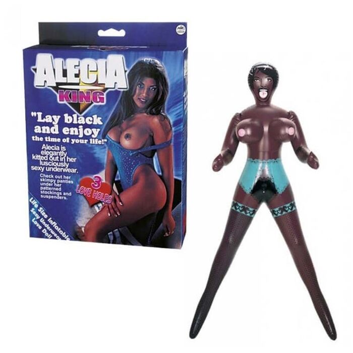 Papusa Gonflabila NMC "Alecia King" 145 cm - Negru