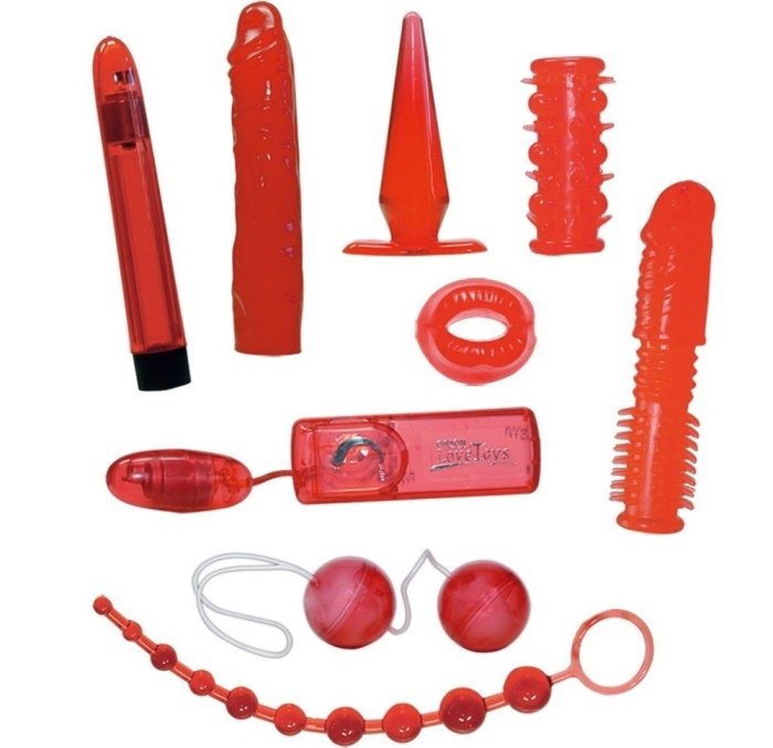 Set You2Toys »Red Roses« 9 Piese - Rosu