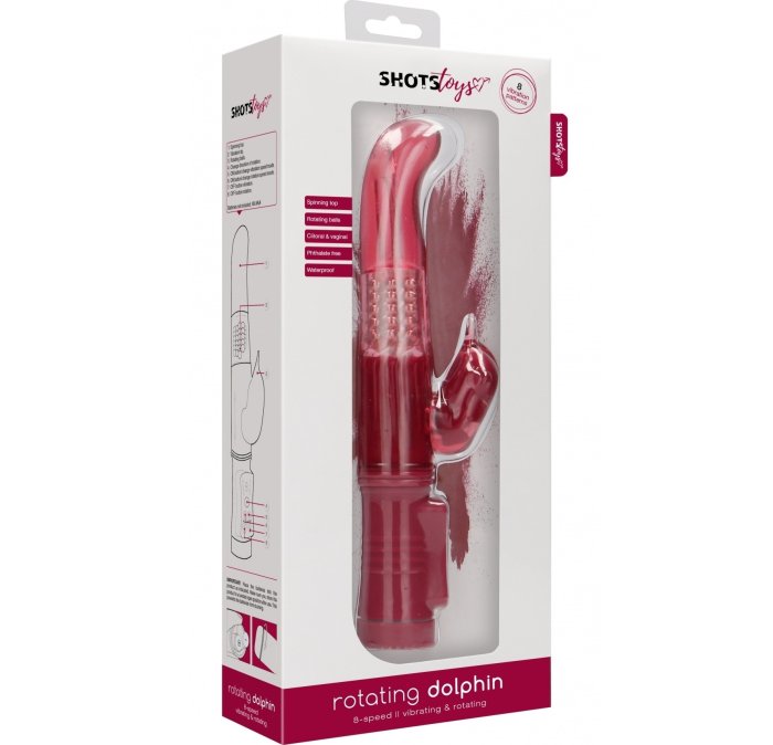Vibrator Shots Toys »Delfin« 23 cm - Rosu