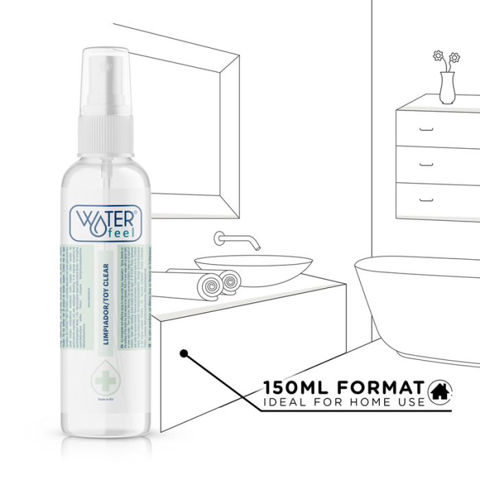 Solutie curatare jucarii erotice, Water Feel, 150 ml - vedere laterala