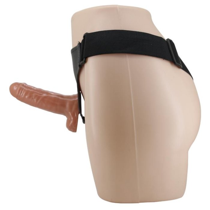 Strapon Femei cu Dildo Dublu, Baile, TPR, 16 cm - detaliu finisaj