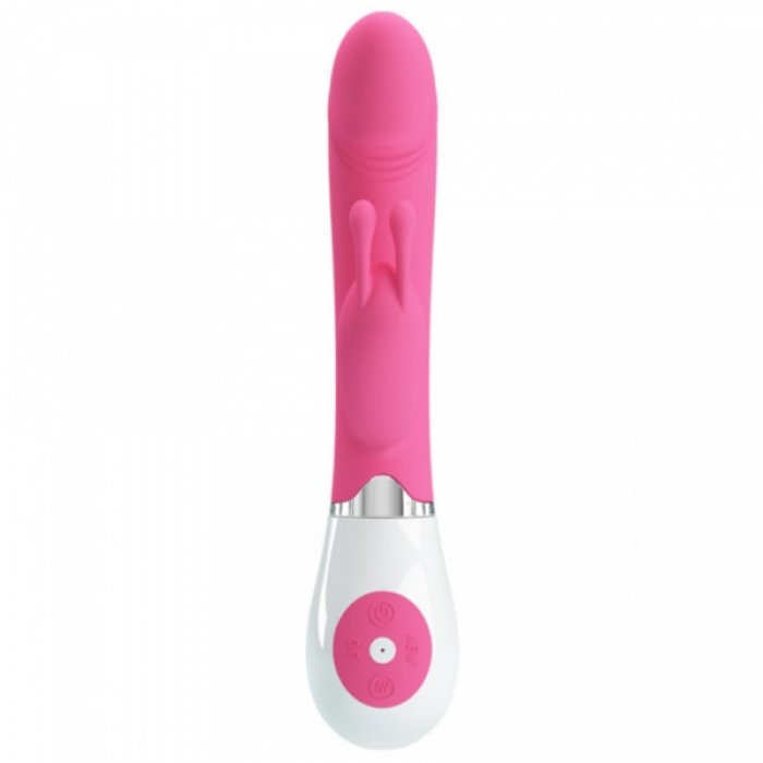 Vibrator iepuras Pretty Love, stimulare vaginala si clitoridiana, 30 vibratii, roz, [ 20,5 cm x 3,4 cm ]#