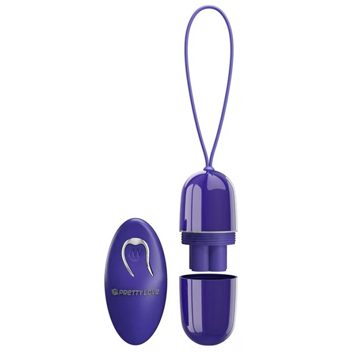 Pretty Love Arvin Youth, Ou Vibrator cu Telecomanda, 12 Trepte de Vibratie, Albastru Metalic, [ 8cm x 3cm ] - culoare si material