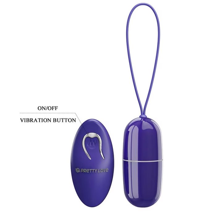 Pretty Love Arvin Youth, Ou Vibrator cu Telecomanda, 12 Trepte de Vibratie, Albastru Metalic, [ 8cm x 3cm ] - detaliu finisaj