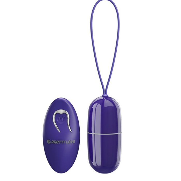 Pretty Love Arvin Youth, Ou Vibrator cu Telecomanda, 12 Trepte de Vibratie, Albastru Metalic, [ 8cm x 3cm ] - vedere frontala