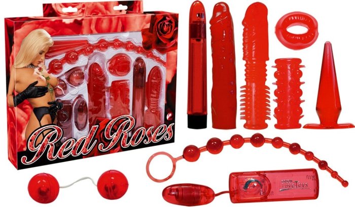 Set You2Toys »Red Roses« 9 Piese - Rosu