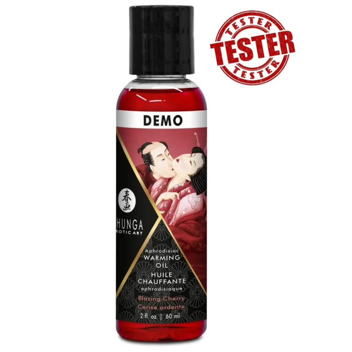 Ulei de Masaj Shunga aroma Cirese, 60ml - vedere frontala