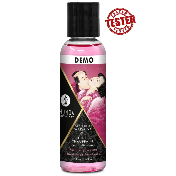 Ulei de Masaj Shunga aroma Zmeura, 60ml - vedere frontala