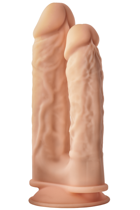 Dildo Dublu Dream Toys  "Real Love" 19,5 cm - Natural##