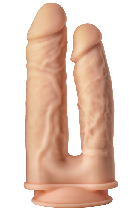 Dildo Dublu Dream Toys  "Real Love" 19,5 cm - Natural##