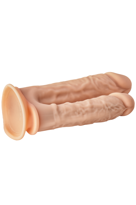 Dildo Dublu Dream Toys  "Real Love" 19,5 cm - Natural##