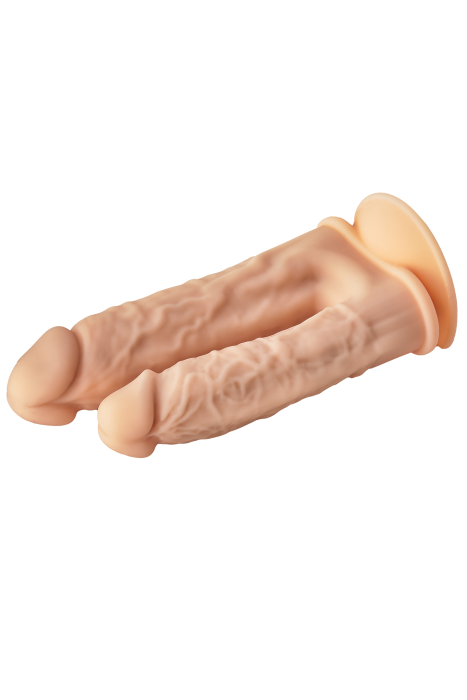 Dildo Dublu Dream Toys  "Real Love" 19,5 cm - Natural##