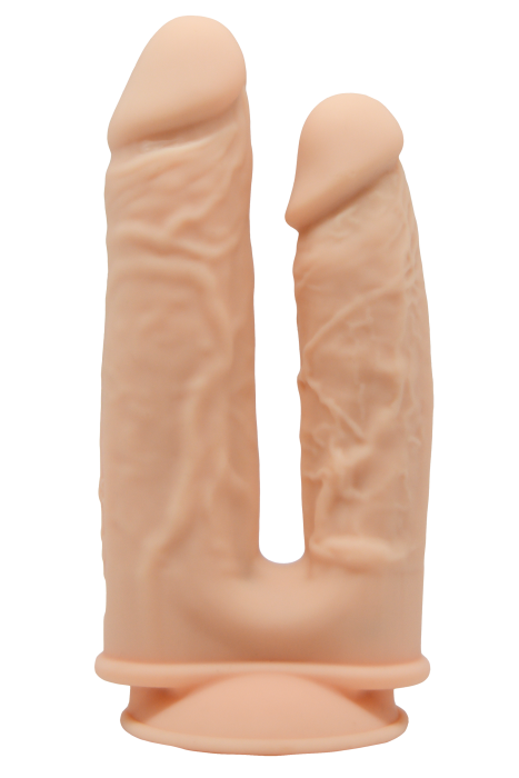 Dildo Dublu Dream Toys  "Real Love" 19,5 cm - Natural##