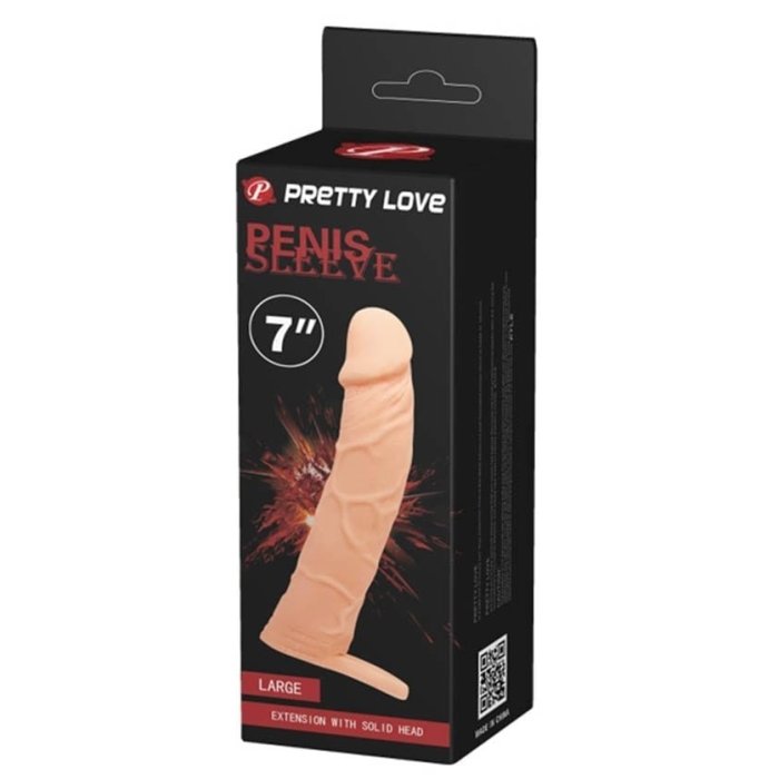 Prelungitor Penis Pretty Love »Penis Sleeve« 18 cm - Natural - detaliu design