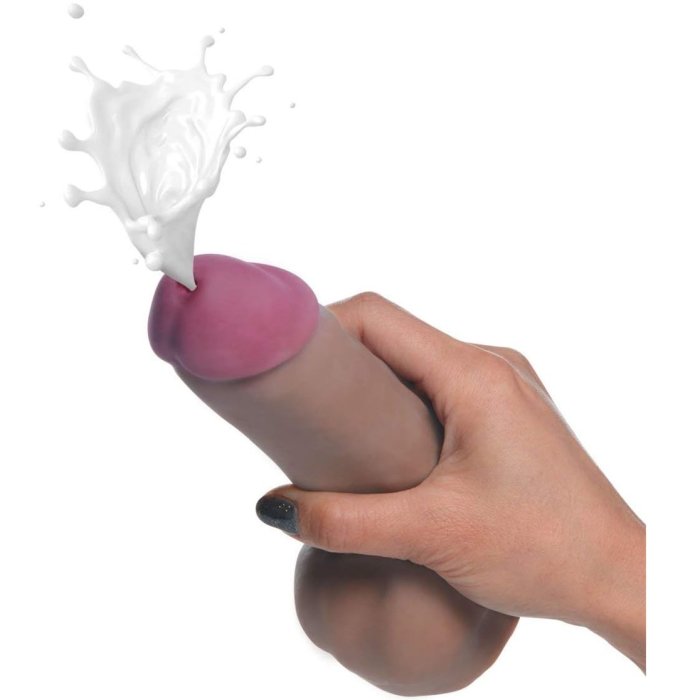 Dildo cu Ejaculare XR Brands "Squirting Chocolate" 18,5 cm - Maro##