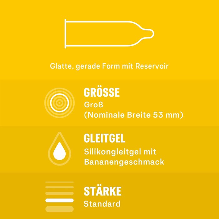 Prezervativ cu Aroma de Fructe Durex 1 Bucata - dimensiuni complete