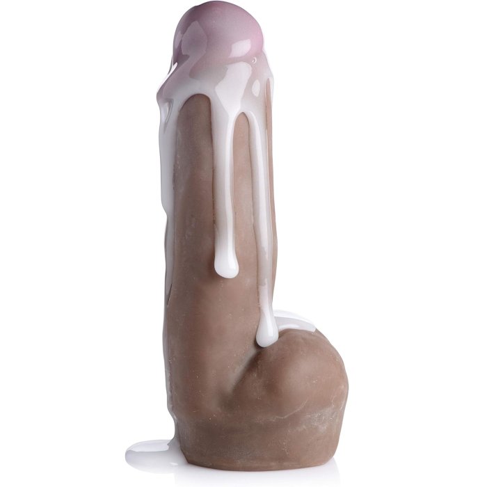 Dildo cu Ejaculare XR Brands "Squirting Chocolate" 18,5 cm - Maro##