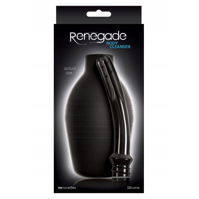Irigator Intim Nsnovelties "Renegade Body Cleanser" 25 cm - Negru