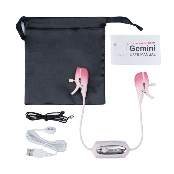 Lovense Gemini App-Controlled Vibrating Nipple Clamps - vedere spate