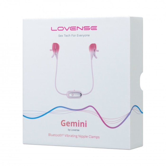 Lovense Gemini App-Controlled Vibrating Nipple Clamps - accesorii incluse
