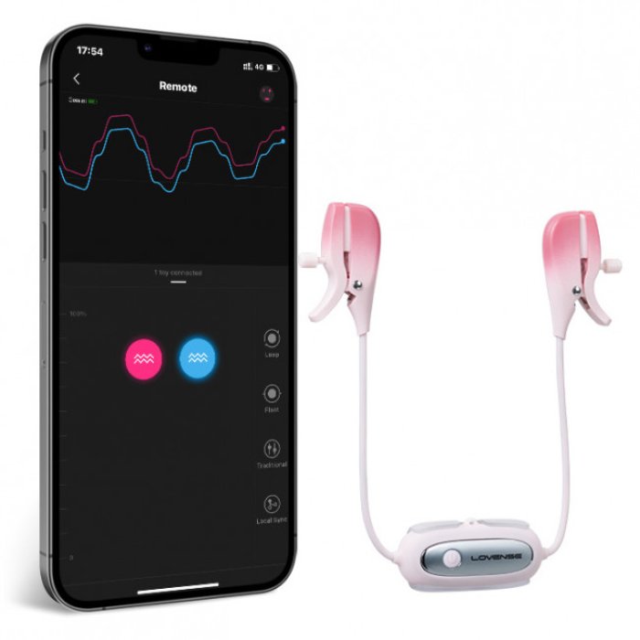 Lovense Gemini App-Controlled Vibrating Nipple Clamps - detaliu design