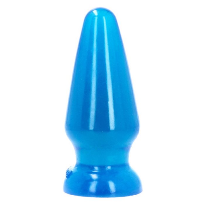 Butt Anal XXL Toyz4Lovers "Adamo Transparent" 19,5 cm - Albastru - vedere laterala