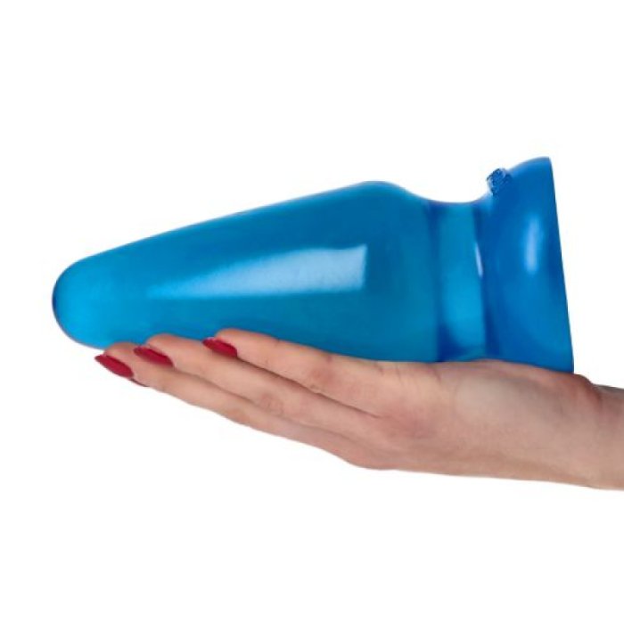 Butt Anal XXL Toyz4Lovers "Adamo Transparent" 19,5 cm - Albastru - culoare si material