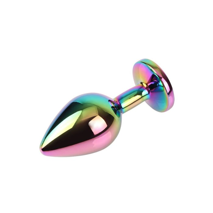 Plug anal Rainbow Gem M - dimensiuni complete