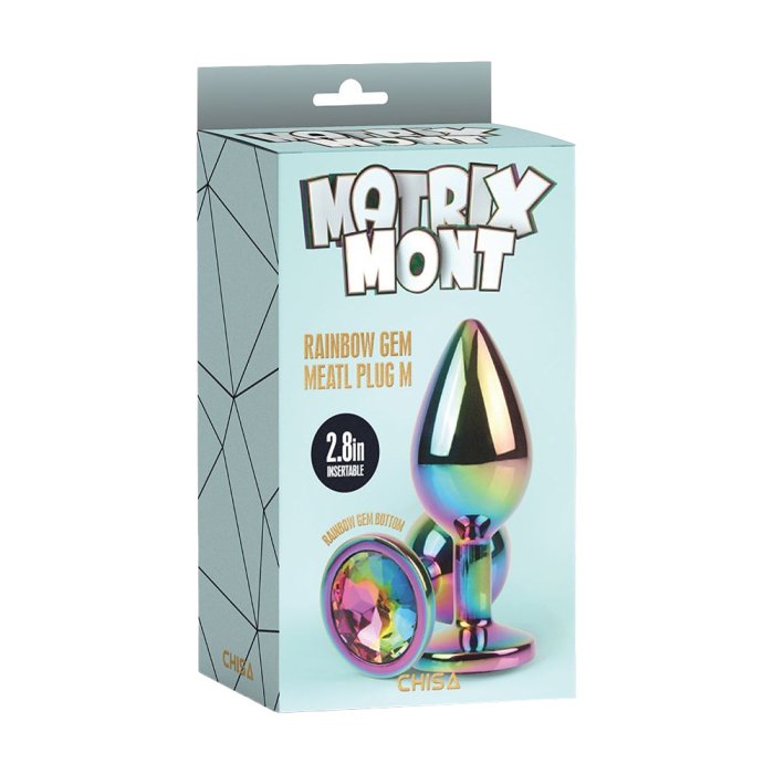 Plug anal Rainbow Gem M - detaliu finisaj