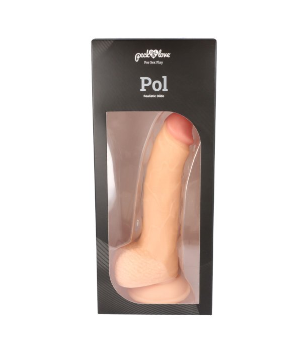 Dildo Realistic Pick & Love "POL" 20,5 cm - Natural - vedere laterala
