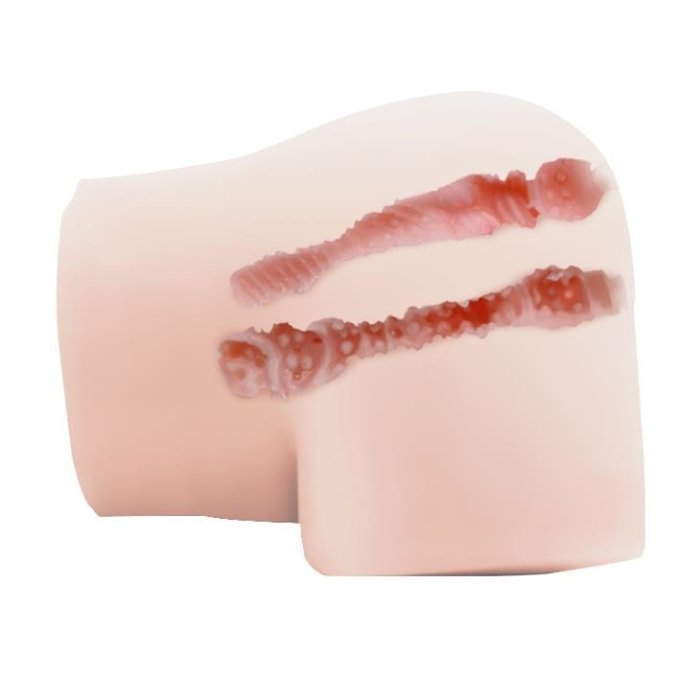 Masturbator Fund Femeie 3D Pussy si Anus, 2 Tunele, cu vibratii, Passion Lady - accesorii incluse