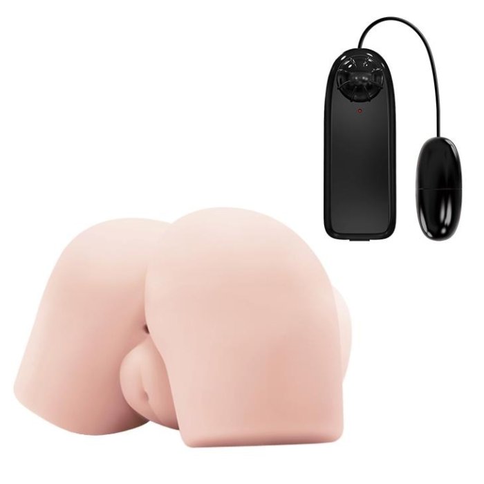 Masturbator Fund Femeie 3D Pussy si Anus, 2 Tunele, cu vibratii, Passion Lady - culoare si material