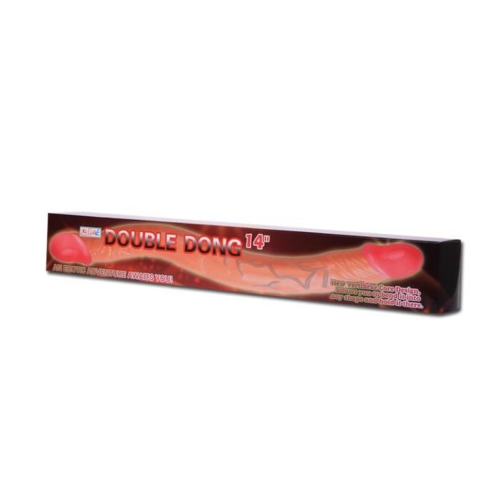 Dildo Dublu Lybaile "Double Dong 14" 39 cm - Natural - detaliu finisaj
