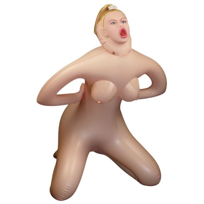Papusa Gonflabila 3D Lovetoy "Cowgirl" 93 cm - Natural##