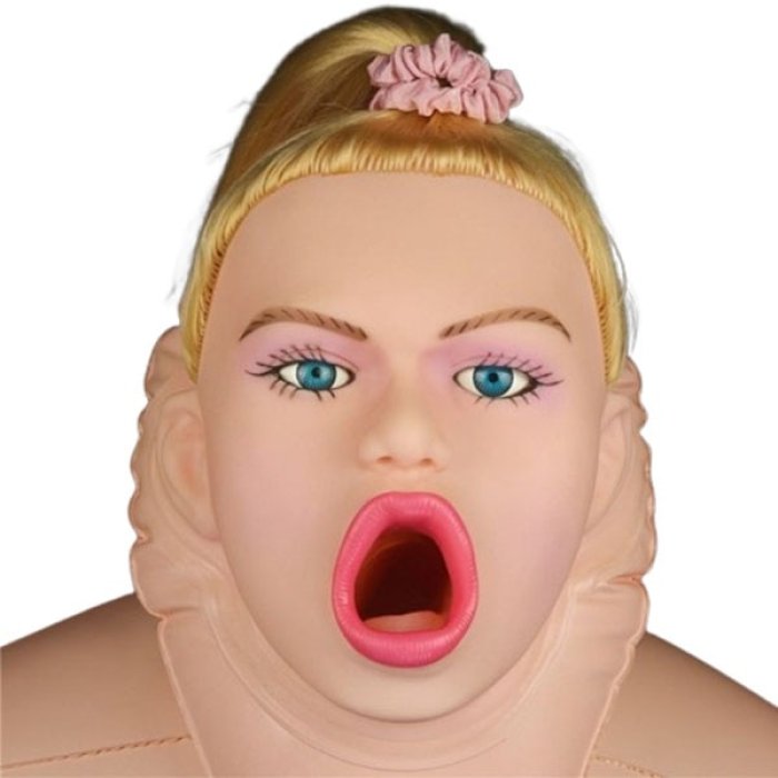 Papusa Gonflabila 3D Lovetoy "Cowgirl" 93 cm - Natural##