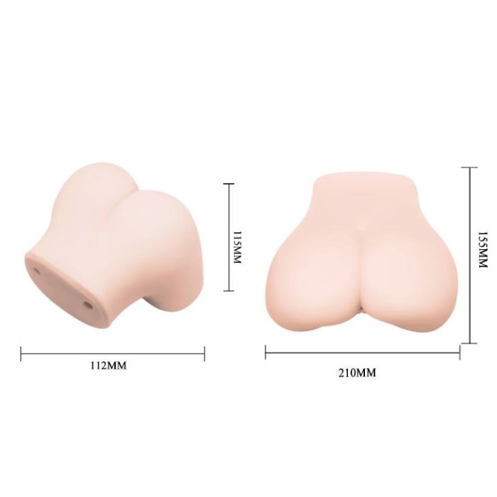 Masturbator Fund Femeie 3D Pussy si Anus, 2 Tunele, cu vibratii, Passion Lady - detaliu finisaj