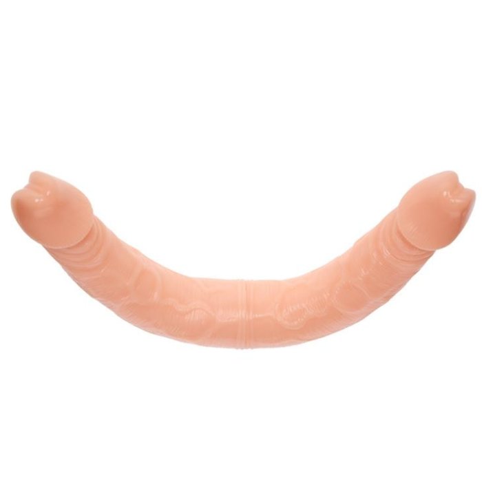 Dildo Dublu Lybaile "Double Dong 14" 39 cm - Natural - dimensiuni complete