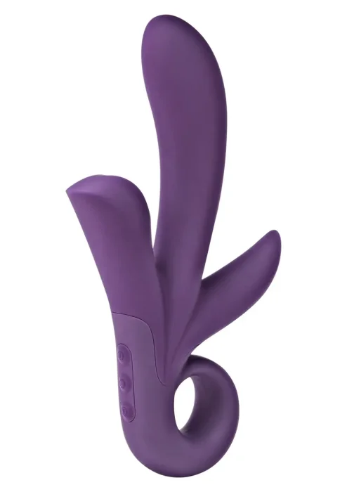 Vibrator Purple Love Naughty Caress Trinity Triple Pleasure - vedere frontala