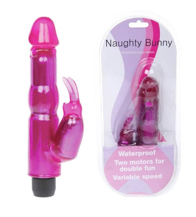 Vibrator Baile »Naughty Bunny« 21 cm - Roz - vedere frontala