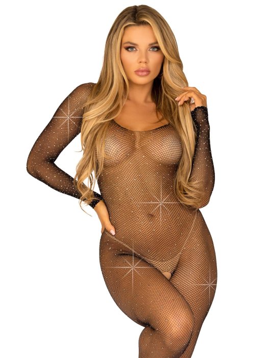 Bodystocking cu Strasuri, S-L# - accesorii incluse